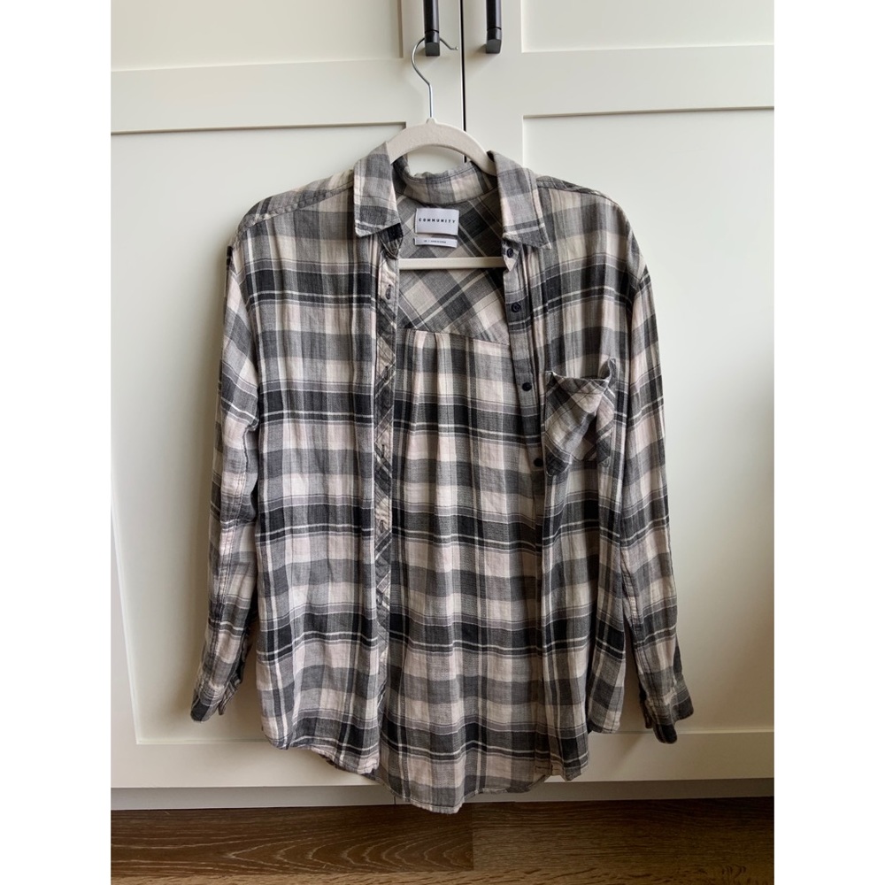 Grey lightweight flannel